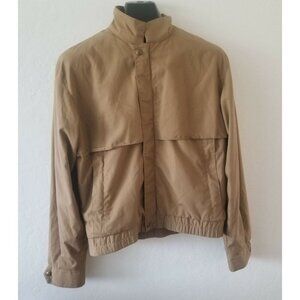 Windy Pass By The North Face Womens Small Windbreaker Jacket Brown Lined Outdoor